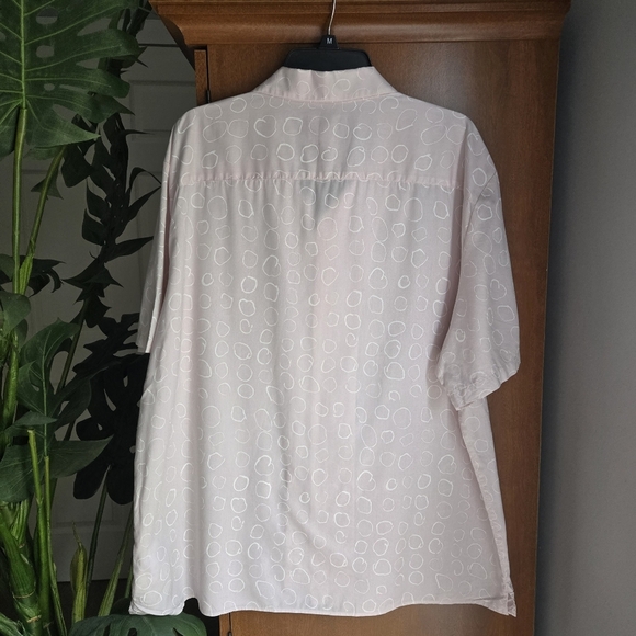 Calvin Klein Light Pink Circle Pattern Shirt XXL - Picture 2 of 5
